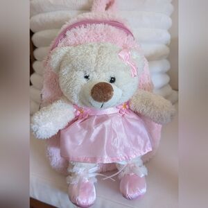 Adorable Girls Ballet Teddy Bear Backpack
